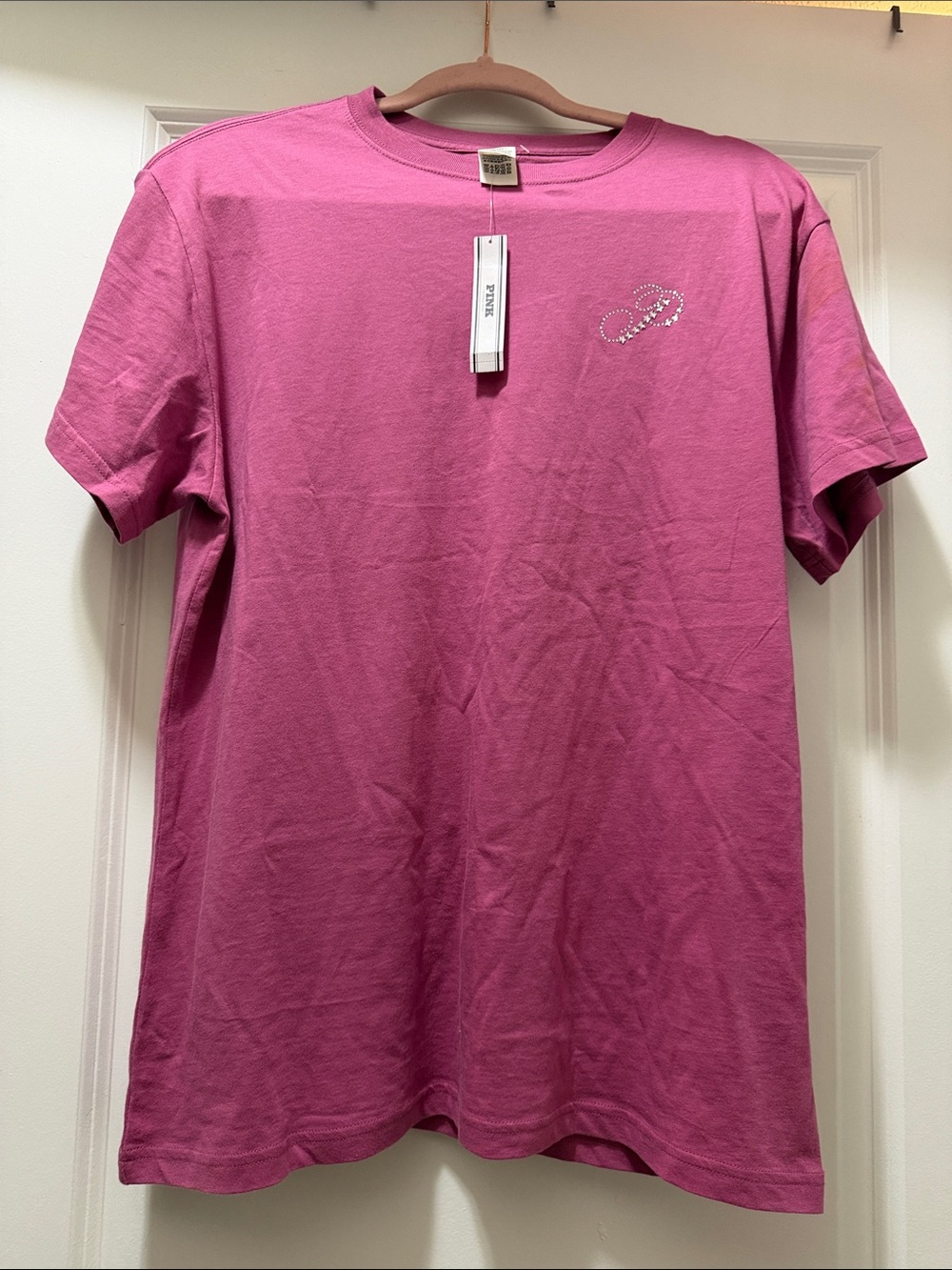 PINK Victoria's Secret Rhinestone Logo Tee - Picture 8 of 8